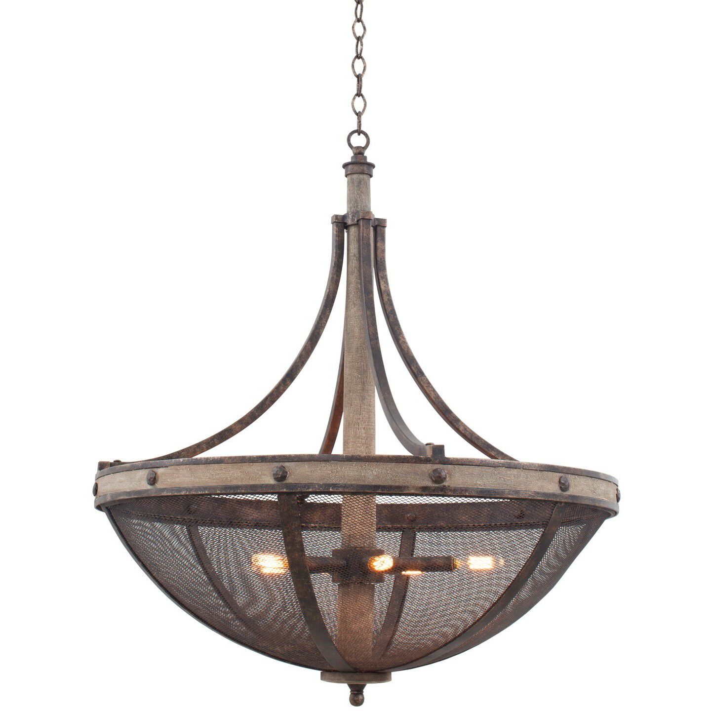 Coronado 6 Light 30 inch Florence Gold Pendant Ceiling Light