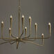 Savari 12 Light 46 inch Artisan Gold Chandelier Ceiling Light