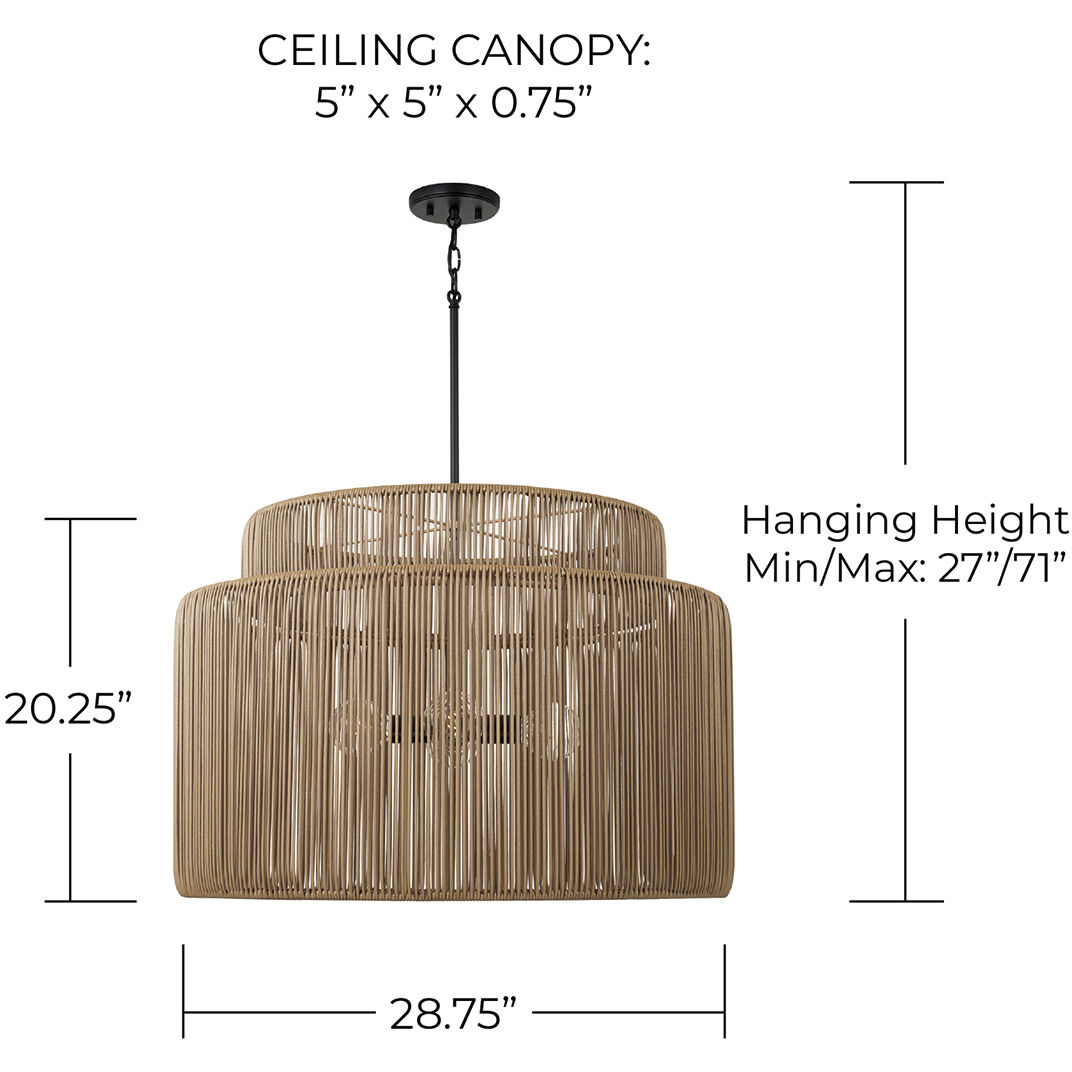 Jasper 4 Light 28.75 inch Umber and Black Outdoor Hanging Lantern