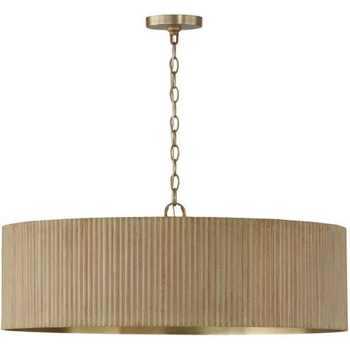 Capital Lighting Donovan 4 Light 30.75 inch White Wash and Matte Brass Chandelier Ceiling Light 450741WS - Open Box