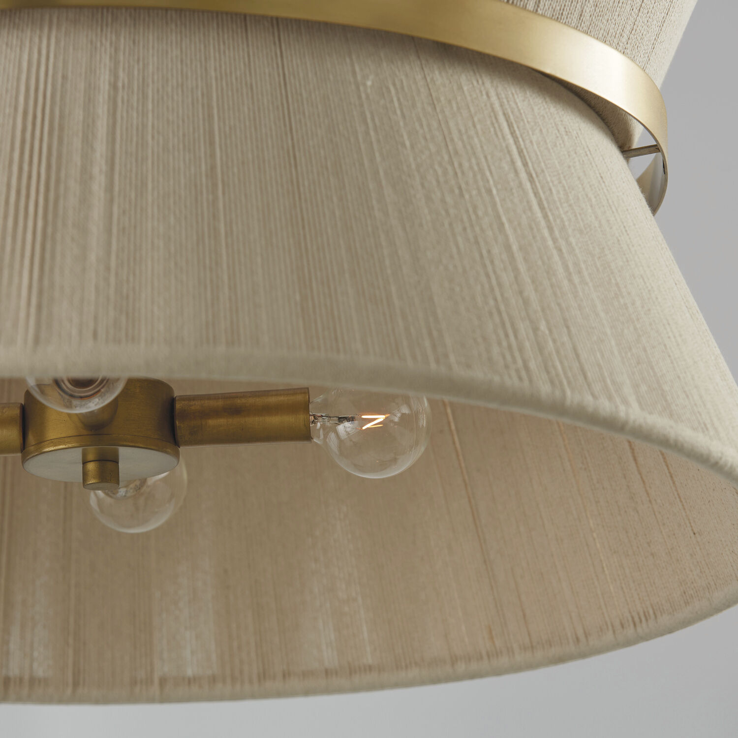 Cecilia 8 Light 24 inch Bleached Natural Rope and Patinaed Brass Pendant Ceiling Light 