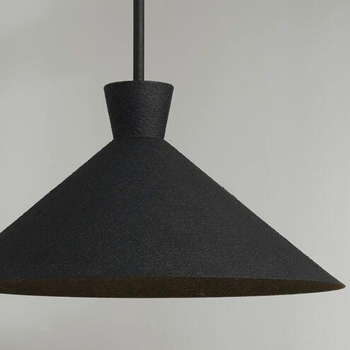 Paloma 1 Light 17.75 inch Textured Black Pendant Ceiling Light
