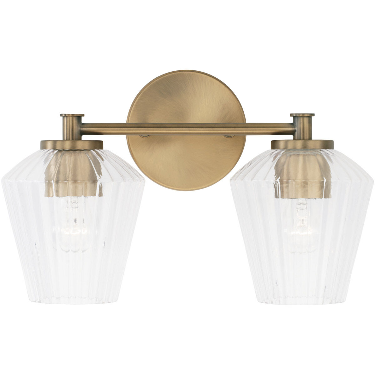 Beau 2 Light 15 inch Aged Brass Vanity Light Wall Light