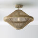 Maya 1 Light 19.75 inch Matte Brass Semi-Flush Ceiling Light, Convertible Dual Mount