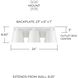 Alden 3 Light 24 inch Matte White Vanity Light Wall Light