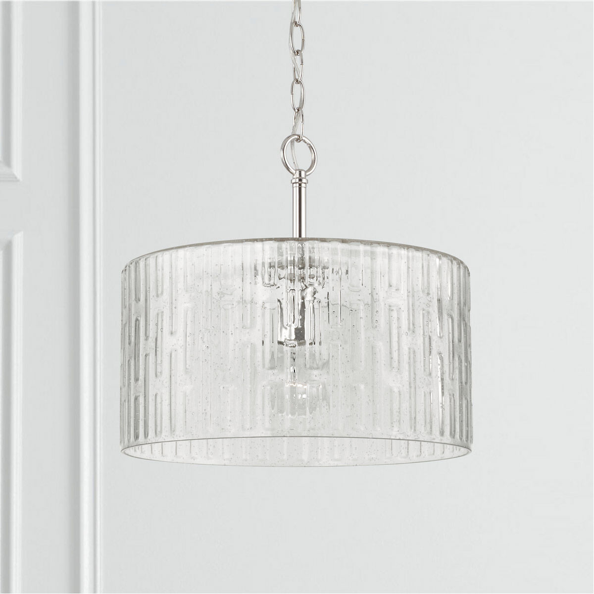 Emerson 1 Light 15 inch Polished Nickel Semi-Flush Mount Ceiling Light, Convertible Dual Mount