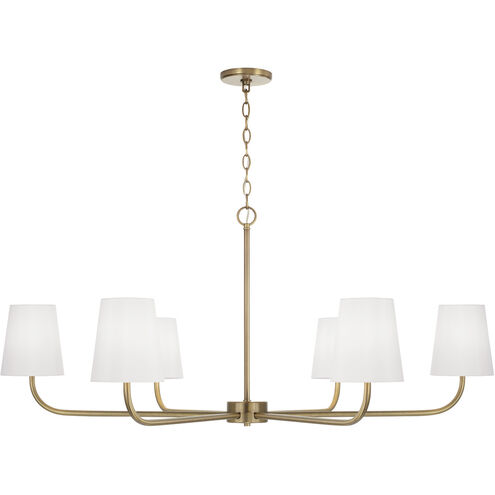 Brody 6 Light 47 inch Aged Brass Chandelier Ceiling Light