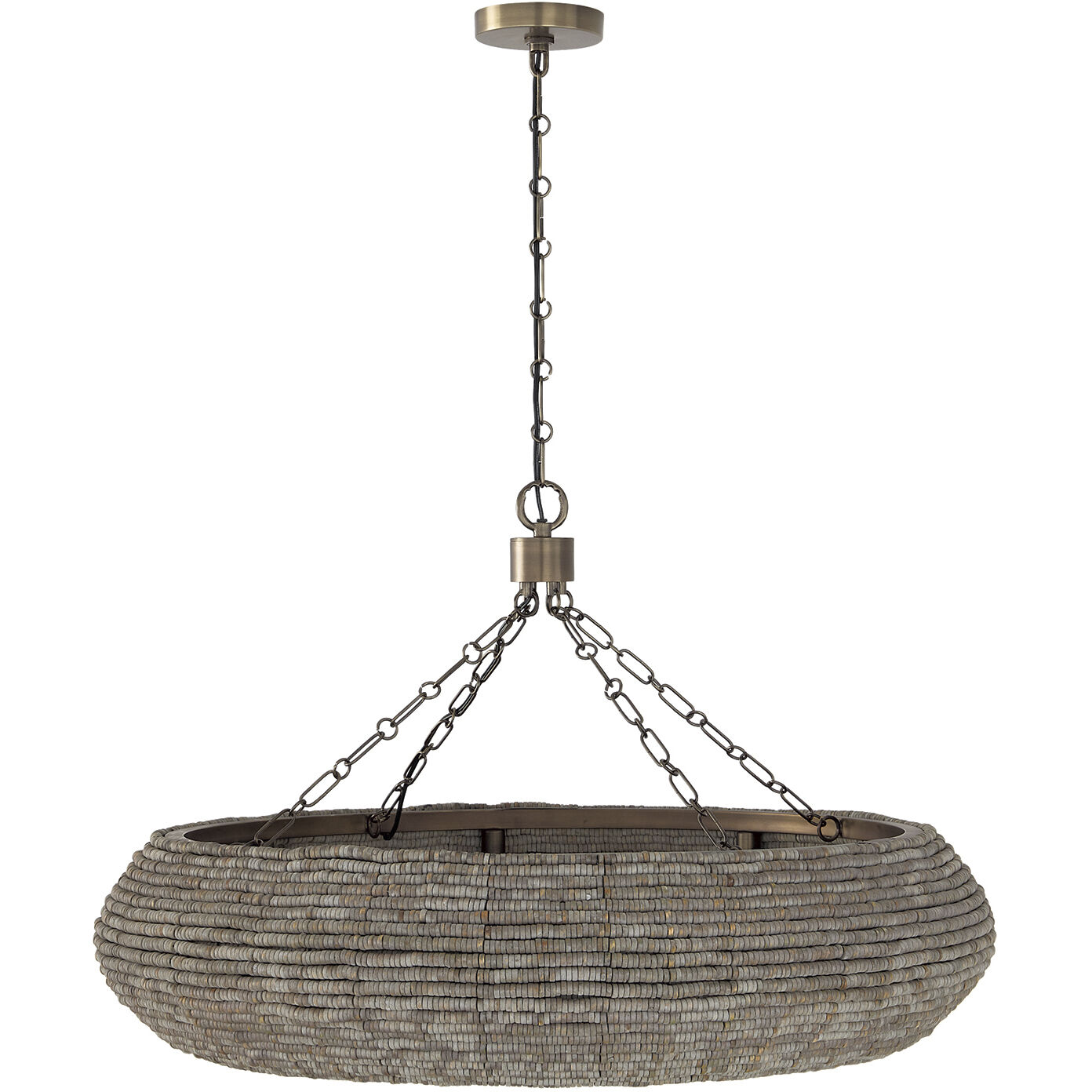 Morada 8 Light 35 inch Aegean Grey and Dark Brass Chandelier Ceiling Light