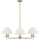 Gilda 6 Light 39.75 inch Aged Brass Chandelier Ceiling Light