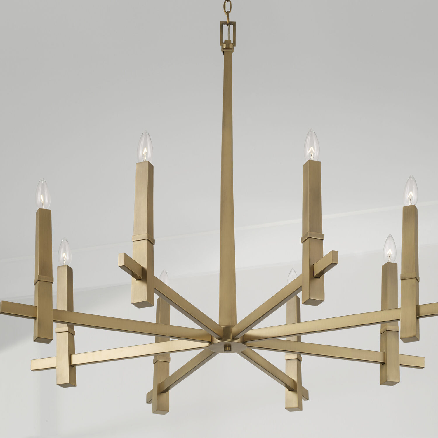 Blake 8 Light 39 inch Aged Brass Chandelier Ceiling Light