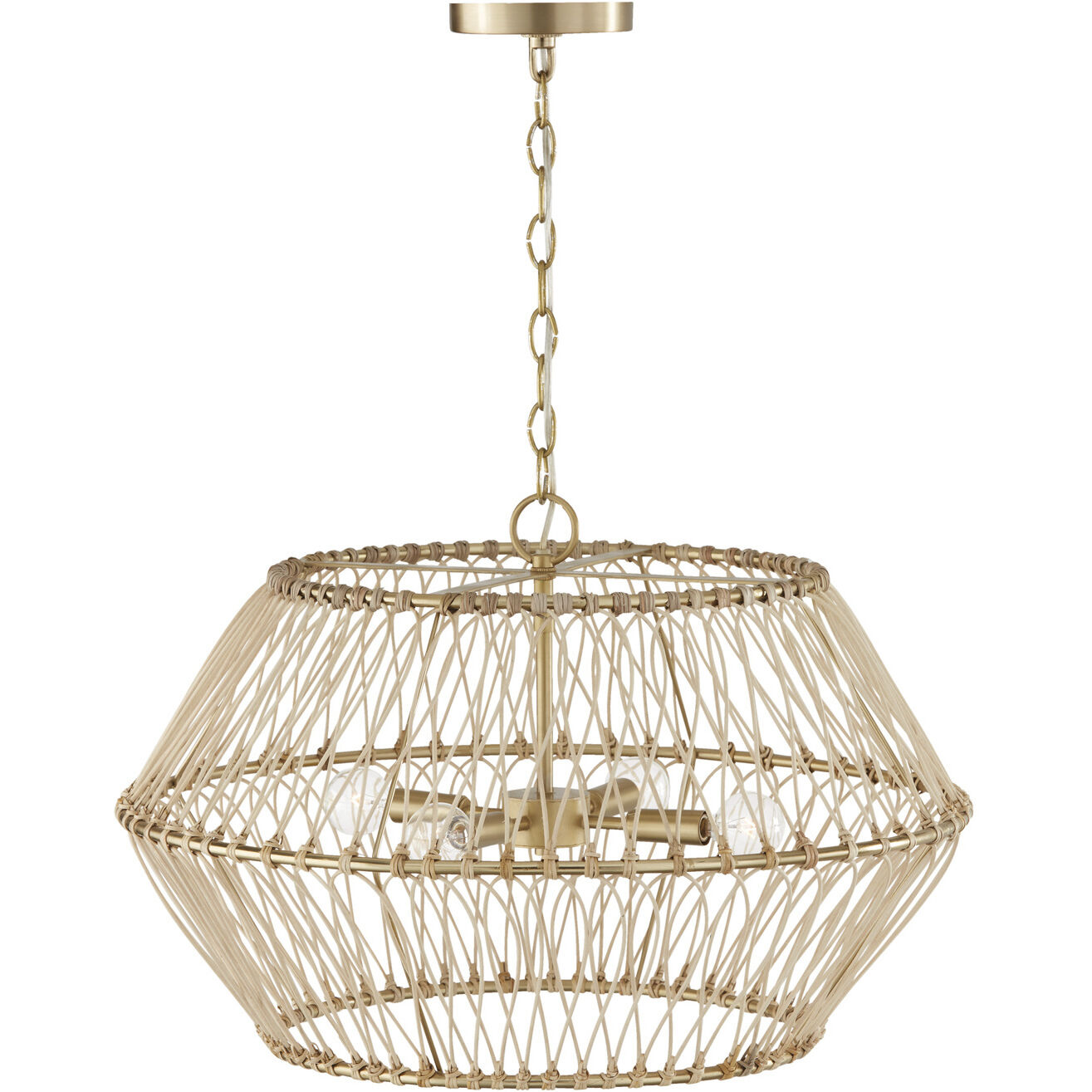 Wren 4 Light 24.25 inch Matte Brass Pendant Ceiling Light