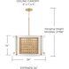 Lola 4 Light 24 inch Flat White and Matte Brass Pendant Ceiling Light