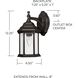 Outdoor 1 Light 12 inch Old Bronze Outdoor Wall Lantern