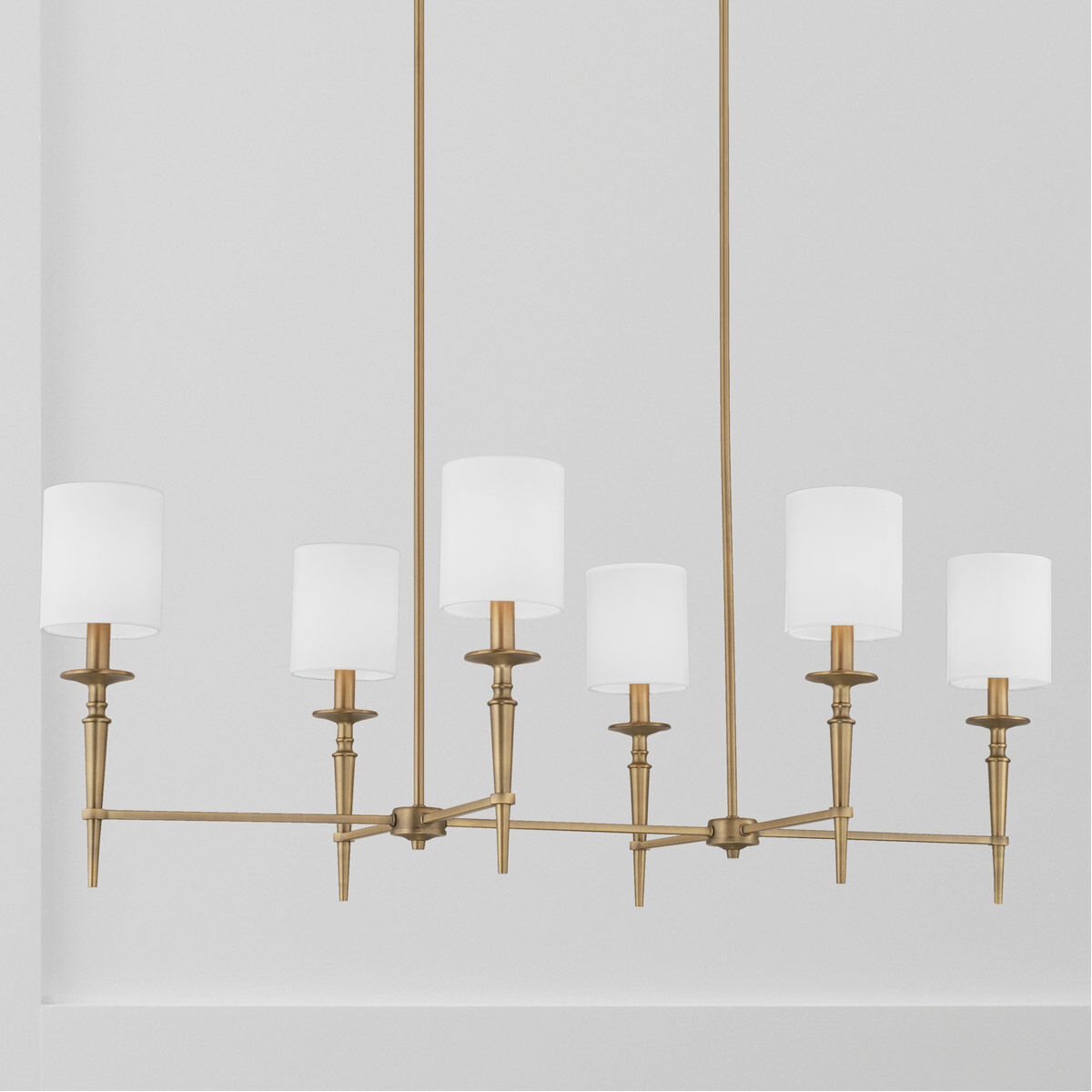 Abbie 6 Light 48 inch Aged Brass Island Light Ceiling Light