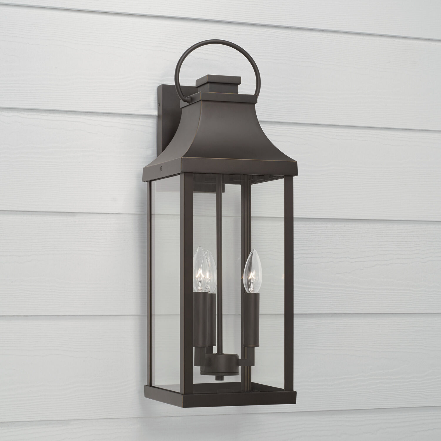 Bradford 3 Light 24 inch Oiled Bronze Outdoor Wall Lantern