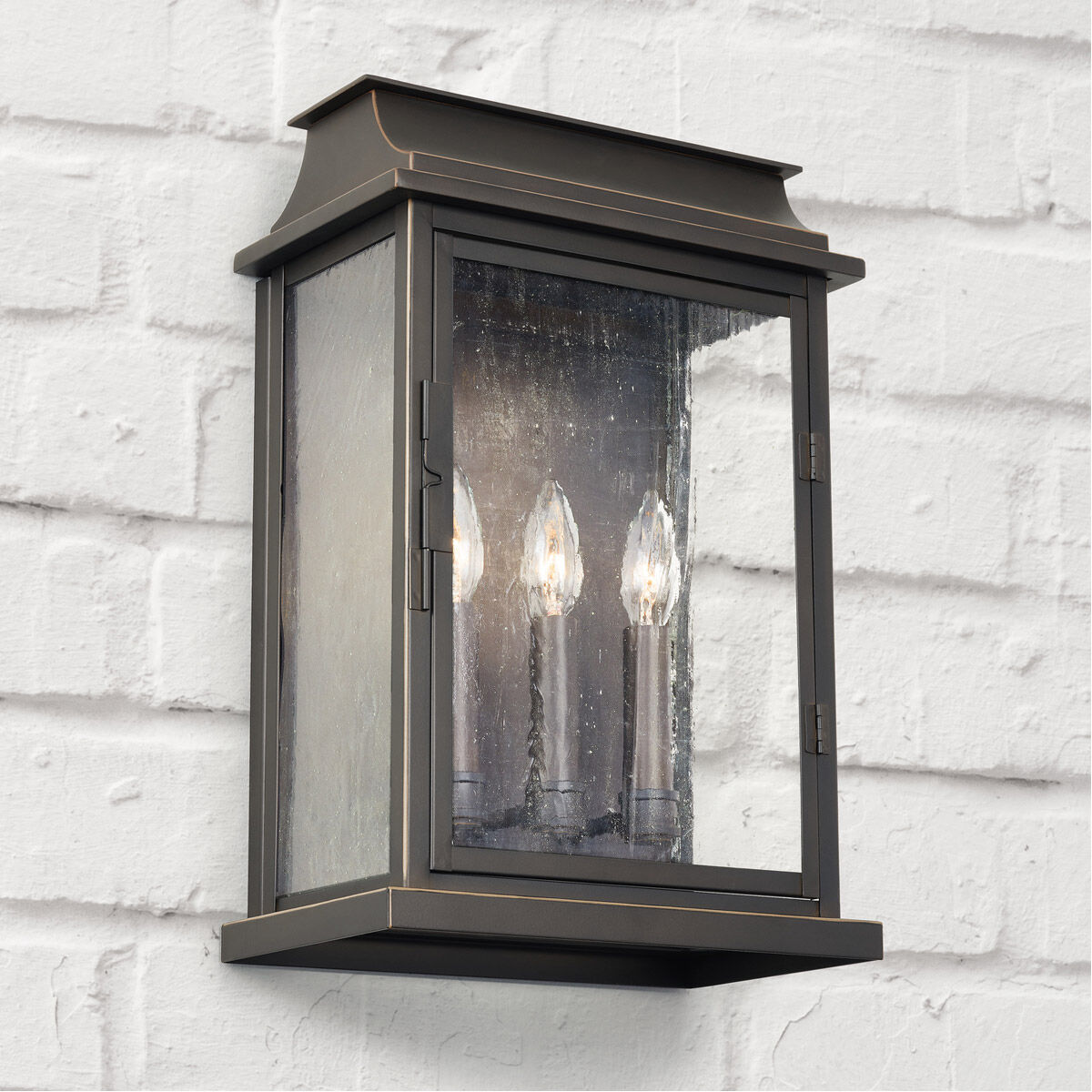 Bolton 3 Light 17 inch Oiled Bronze Outdoor Wall Lantern