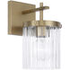 Vaughn Sconce Wall Light in Aged Brass