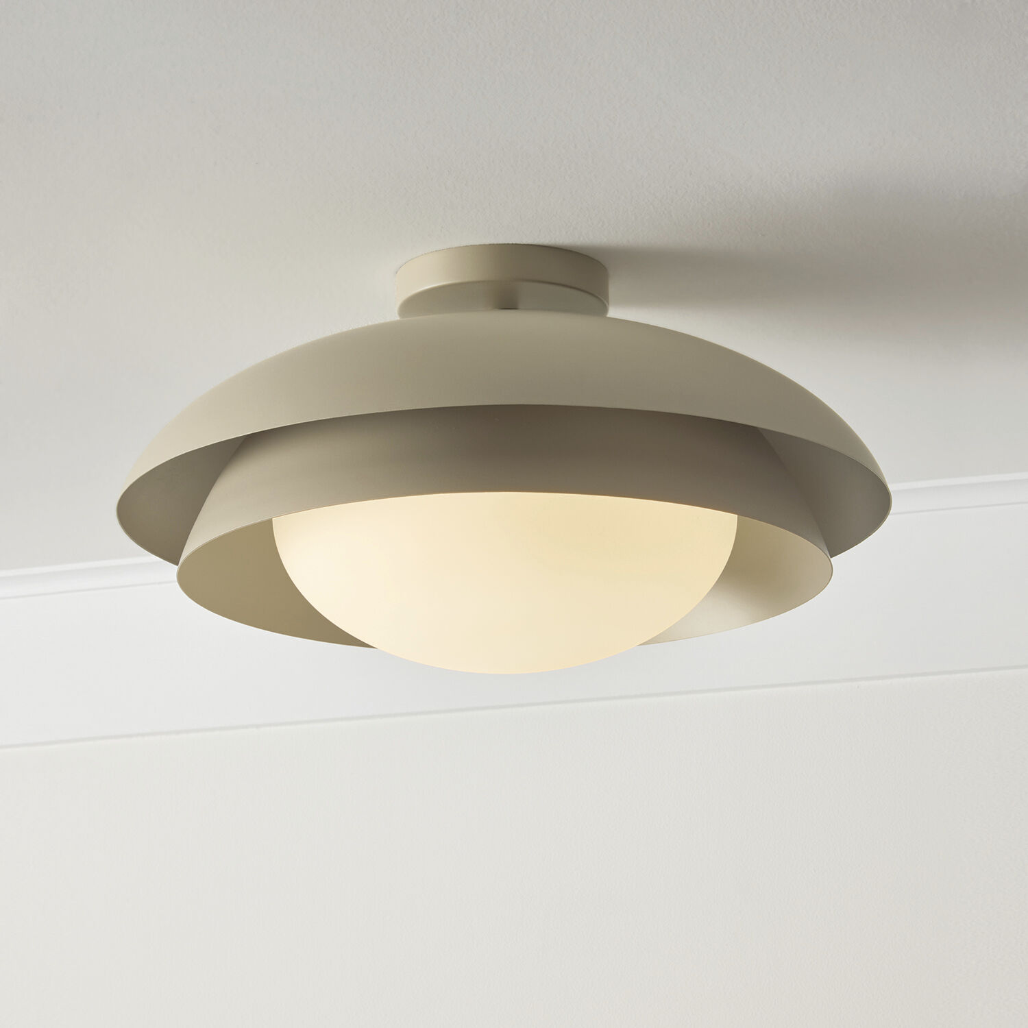 Jensen 1 Light 17.75 inch Taupe Semi-Flush Mount Ceiling Light