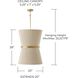 Cecilia 6 Light 20 inch Bleached Natural Rope and Patinaed Brass Foyer Light Ceiling Light