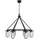 Corbin 6 Light 32 inch Black Outdoor Chandelier