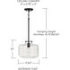 Brighton 1 Light 12 inch Matte Black Pendant Ceiling Light