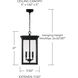 Barrett 4 Light 12 inch Black Outdoor Hanging Lantern