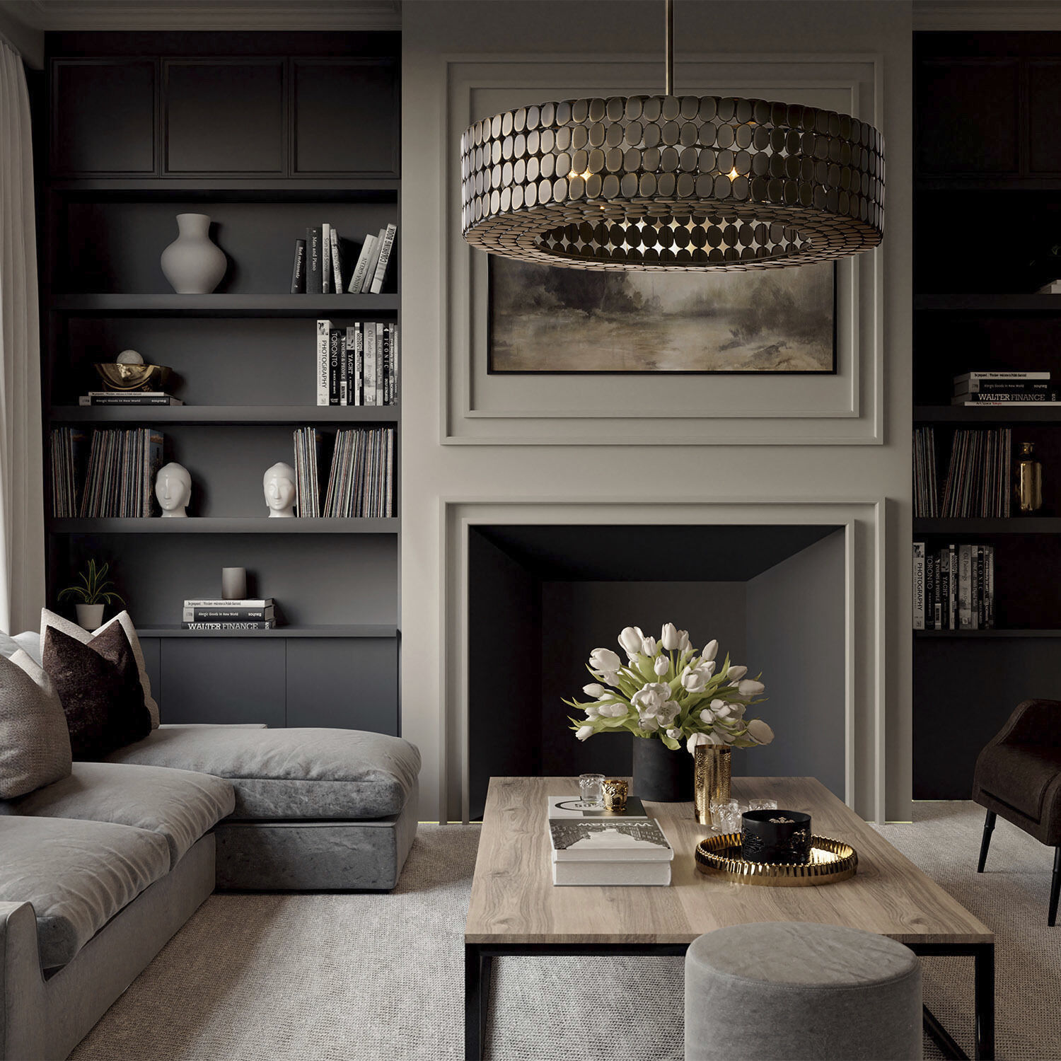 Eliana 4 Light 30.5 inch Dark Brass Chandelier Ceiling Light