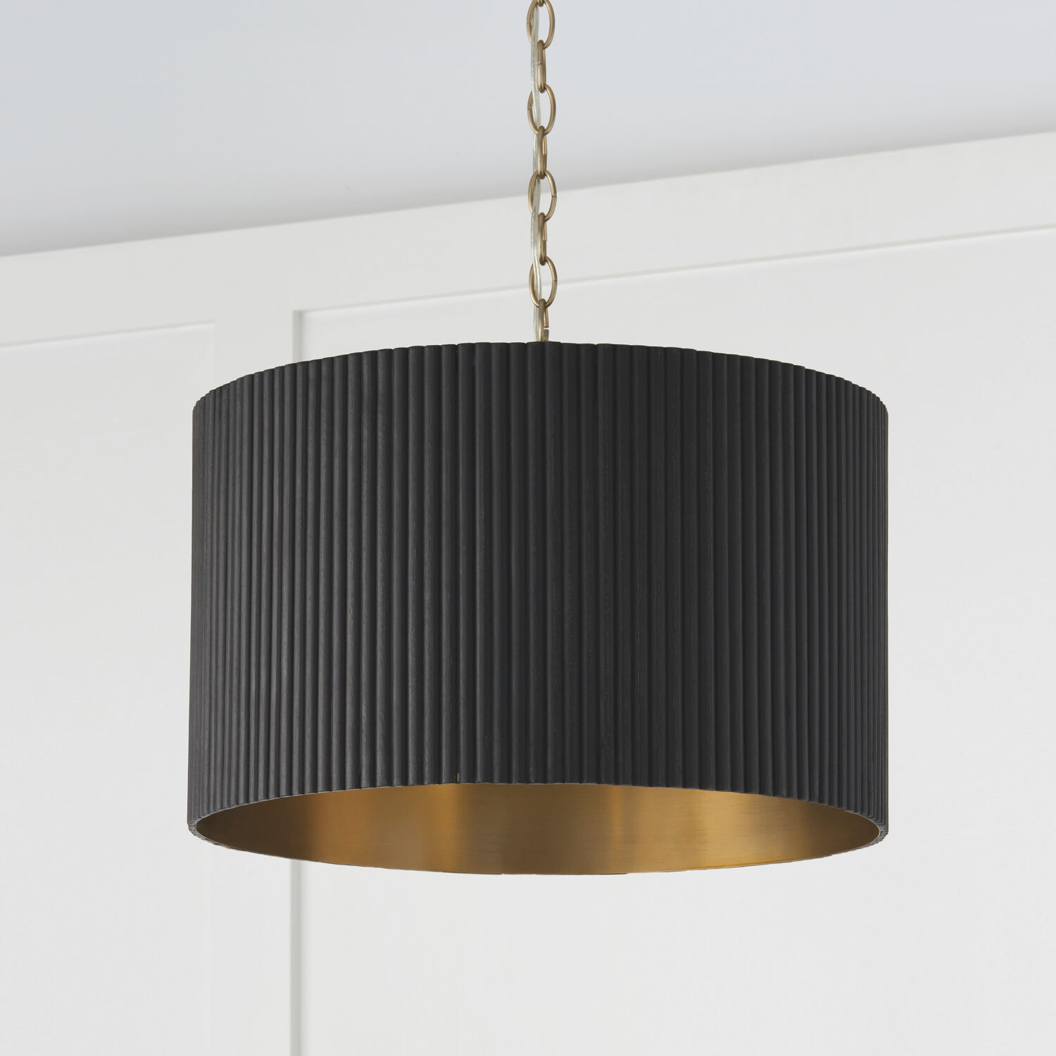 Donovan 3 Light 19.75 inch Black Stain and Matte Brass Pendant Ceiling Light
