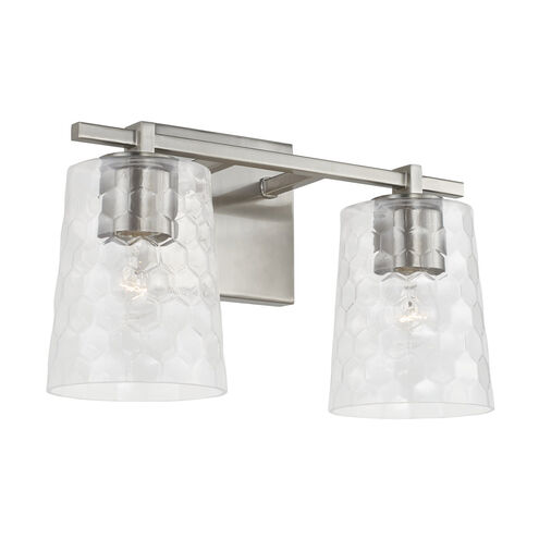 Burke 2 Light 15 inch Brushed Nickel Vanity Light Wall Light