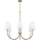 Averitt 6 Light 37.25 inch Aged Brass Chandelier Ceiling Light
