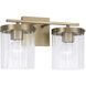 Vaughn 2 Light 14.5 inch Aged Brass Vanity Light Wall Light