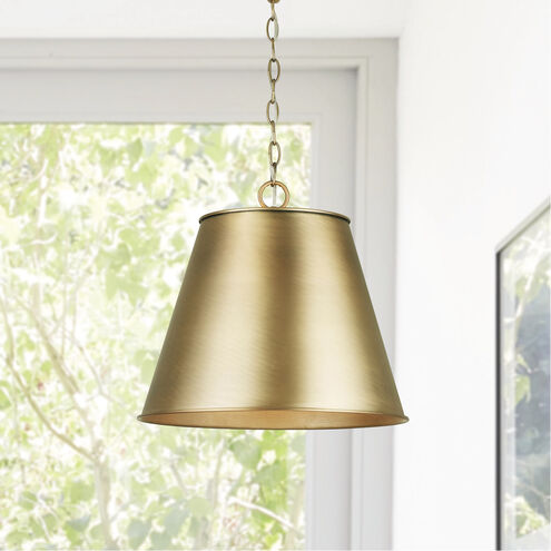 Welker 1 Light 16 inch Aged Brass Pendant Ceiling Light
