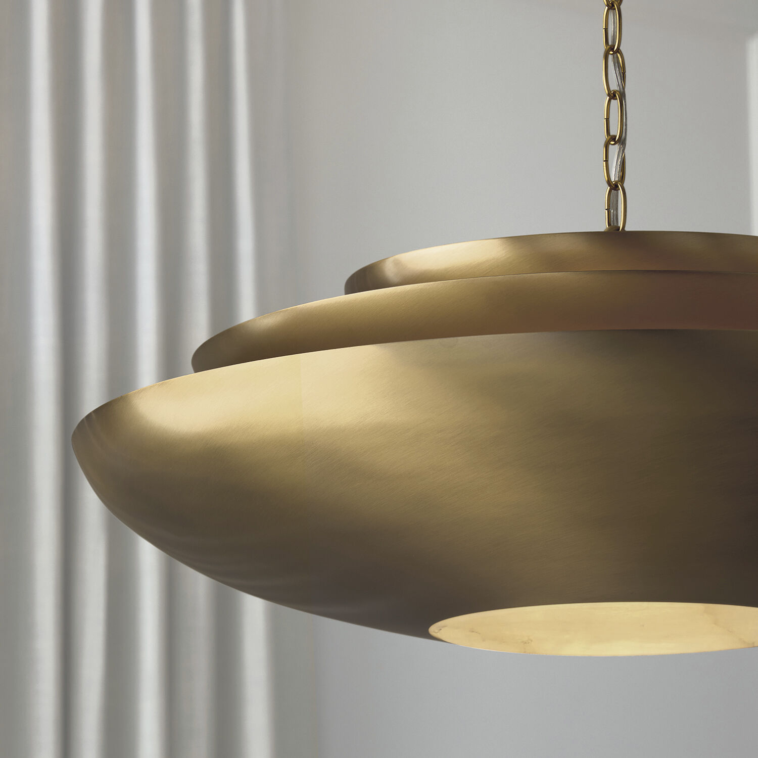 Gia 4 Light 29.5 inch Aged Brass Pendant Ceiling Light