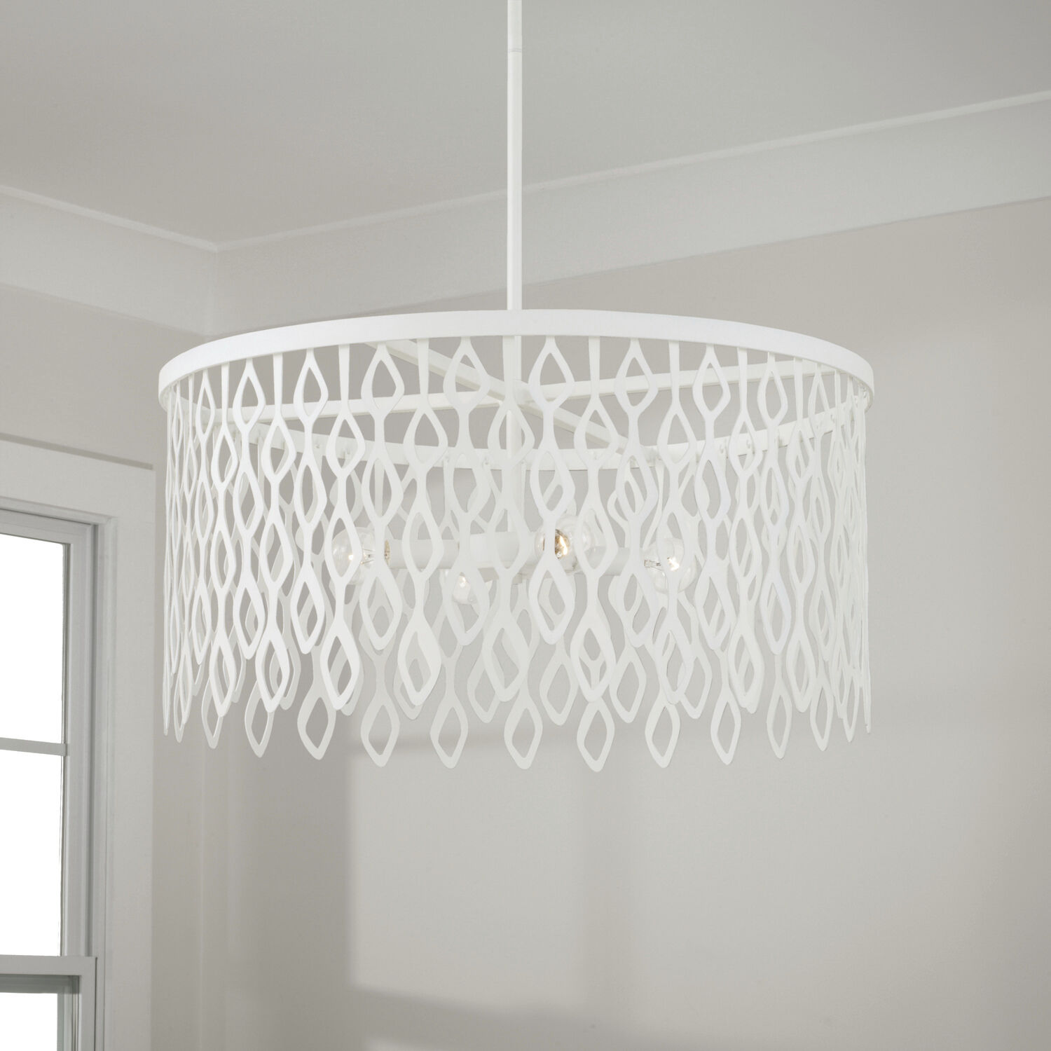 Pheobe 4 Light 24 inch Matte White Pendant Ceiling Light