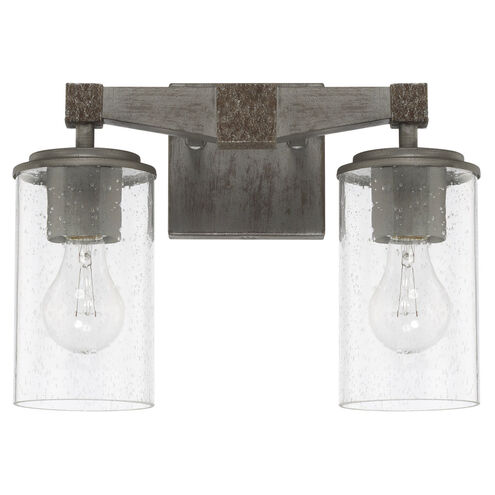 Zac 2 Light 14 inch Urban Grey Vanity Light Wall Light