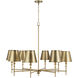 Whitney 8 Light 41 inch Aged Brass Chandelier Ceiling Light