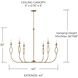 Cohen 6 Light 44 inch Mystic Luster Chandelier Ceiling Light