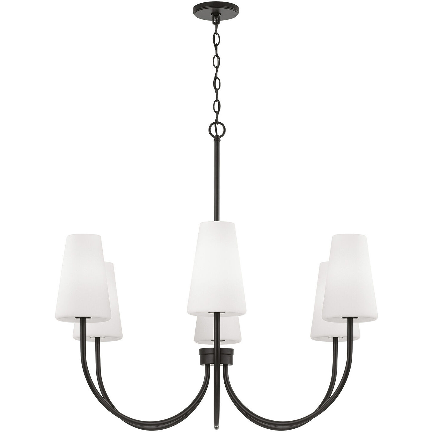 Averitt 6 Light 37.25 inch Matte Black Chandelier Ceiling Light