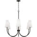 Averitt 6 Light 37.25 inch Matte Black Chandelier Ceiling Light