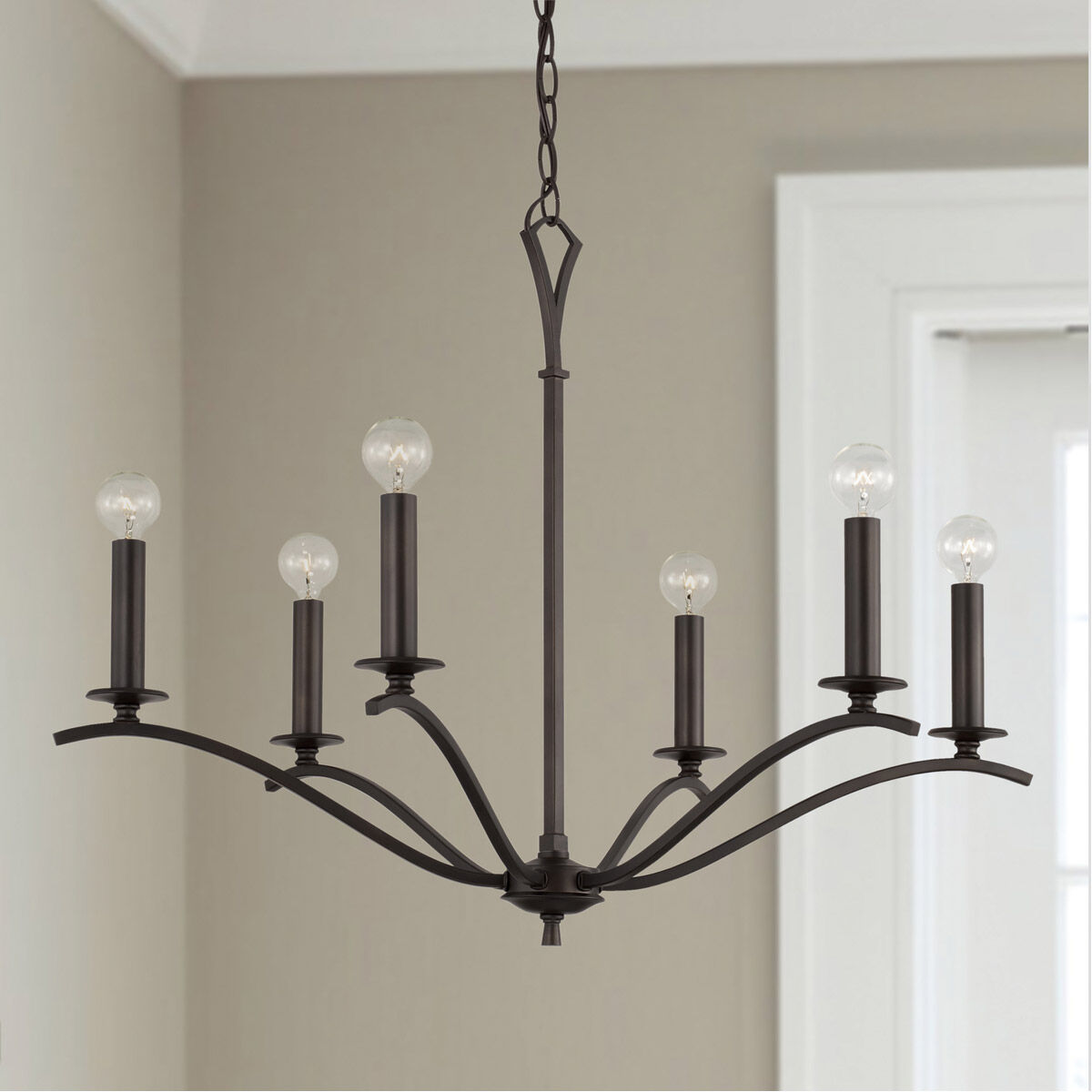 Jaymes 6 Light 30 inch Old Bronze Chandelier Ceiling Light