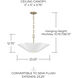 Maeve 4 Light 23.25 inch Matte Brass and White Pendant Ceiling Light