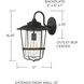 Creekside 1 Light 16 inch Old Bronze Outdoor Wall Lantern