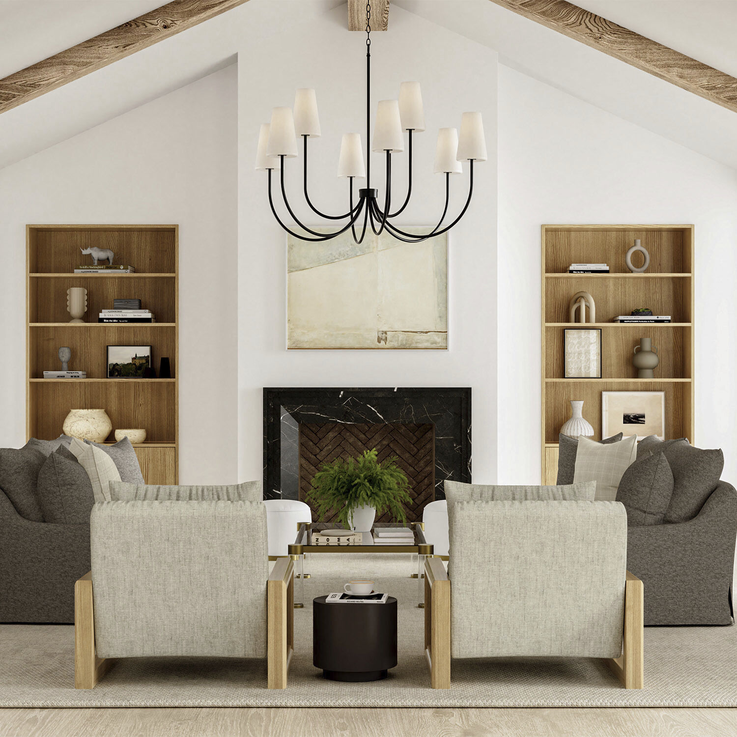 Averitt 9 Light 46 inch Matte Black Chandelier Ceiling Light