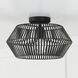 Kaiya 1 Light 15.5 inch Matte Black Semi-Flush Ceiling Light