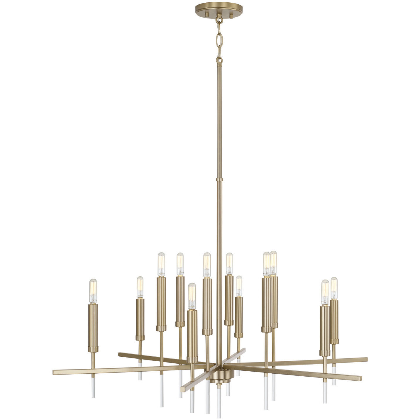 Elora 12 Light 35 inch Matte Brass Chandelier Ceiling Light