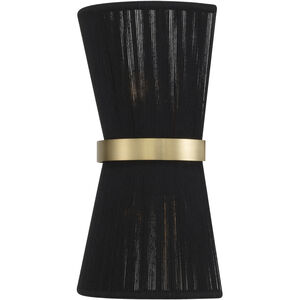 Capital Lighting Cecilia 2 Light 8.75 inch Black Rope and Patinaed Brass Sconce Wall Light 641221KP - Open Box