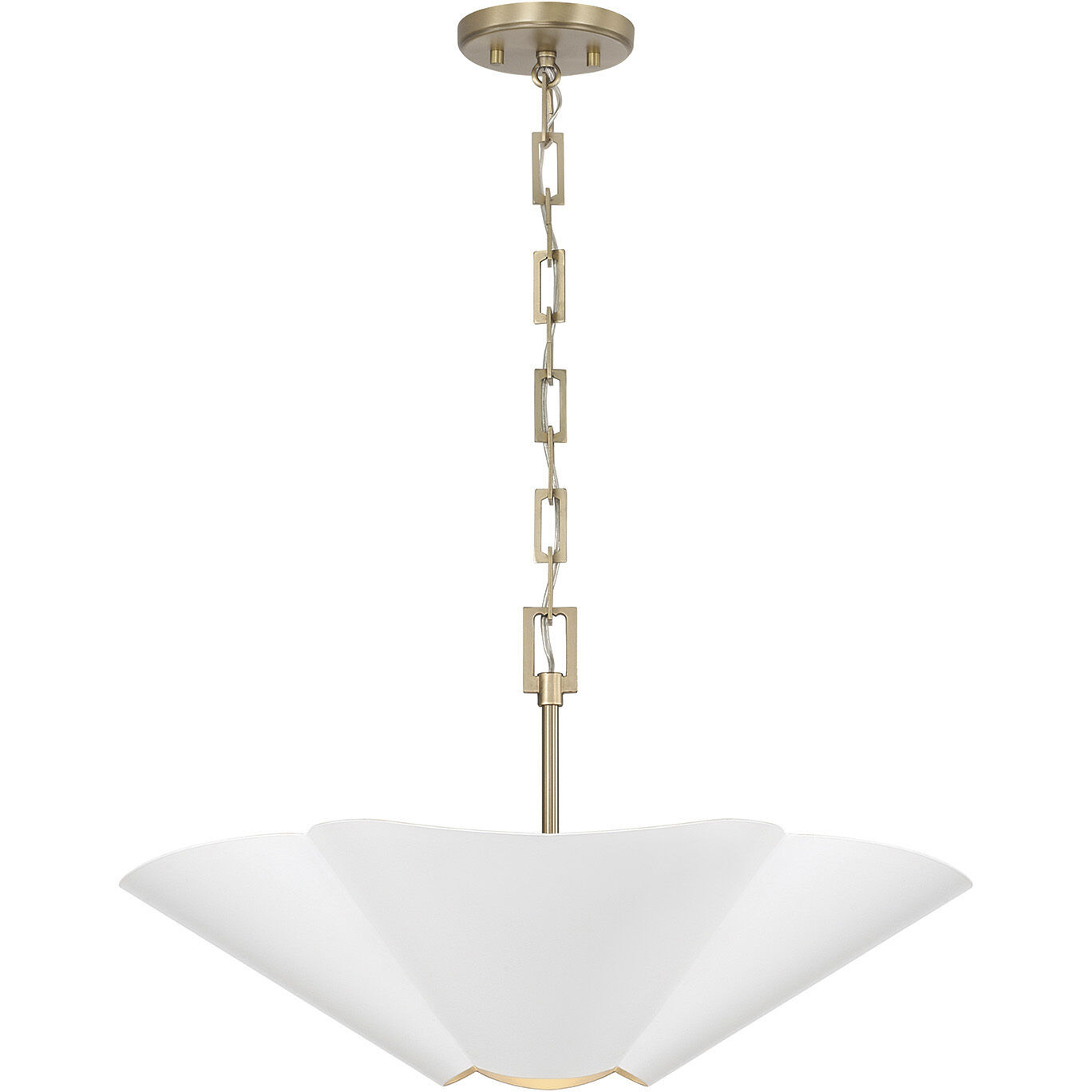 Maeve 4 Light 23.25 inch Matte Brass and White Pendant Ceiling Light