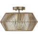 Kaiya 1 Light 15.5 inch Matte Brass Semi-Flush Ceiling Light