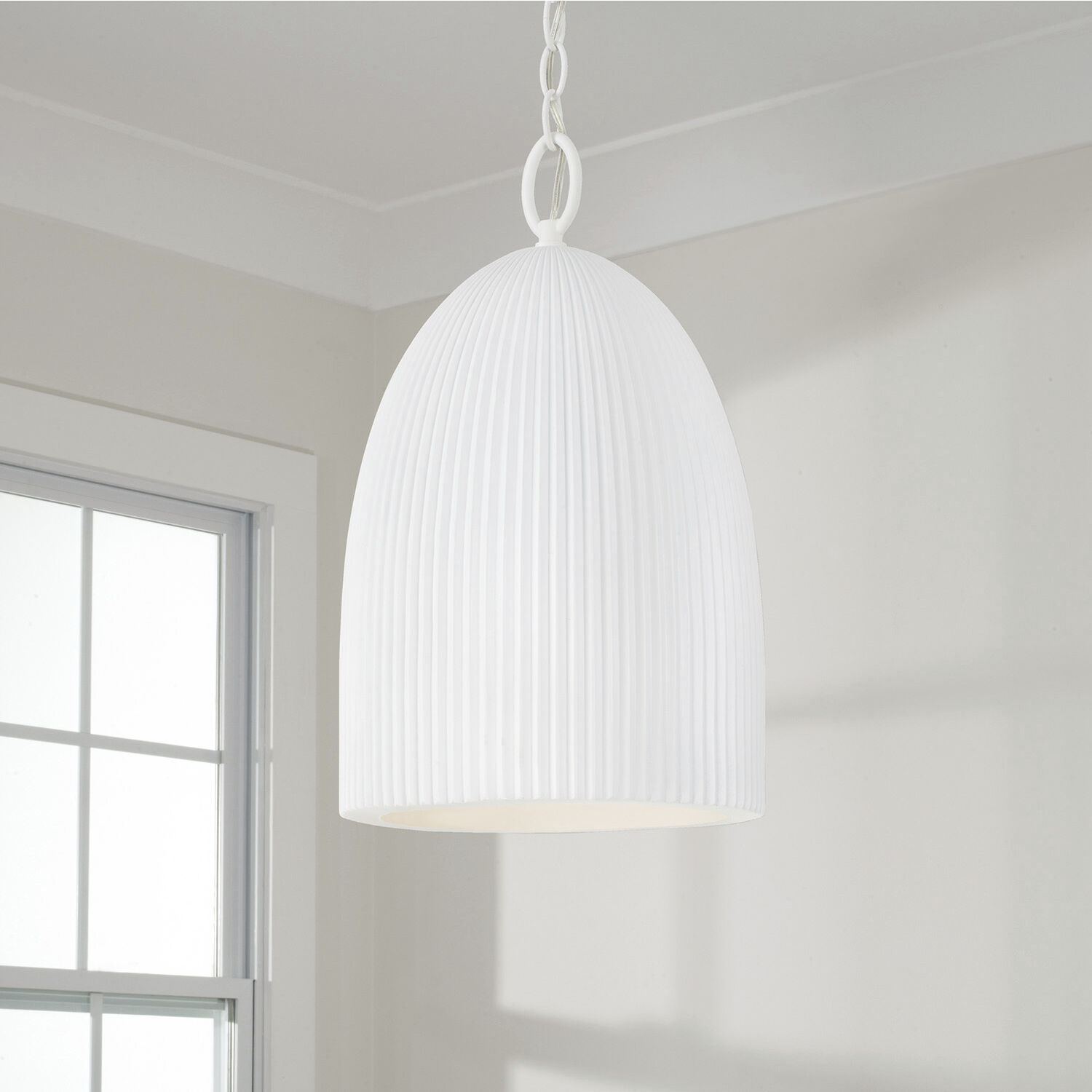 Mallory 1 Light 11 inch Ceramic White Pendant Ceiling Light