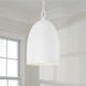 Mallory 1 Light 11 inch Ceramic White Pendant Ceiling Light